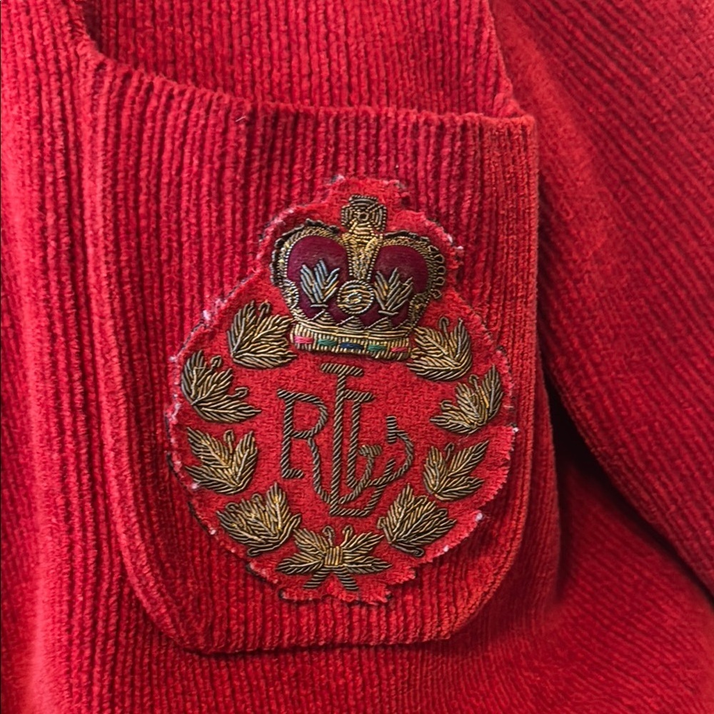 VINTAGE Ralph Lauren Red Women's Blazer - Picture 3 of 11